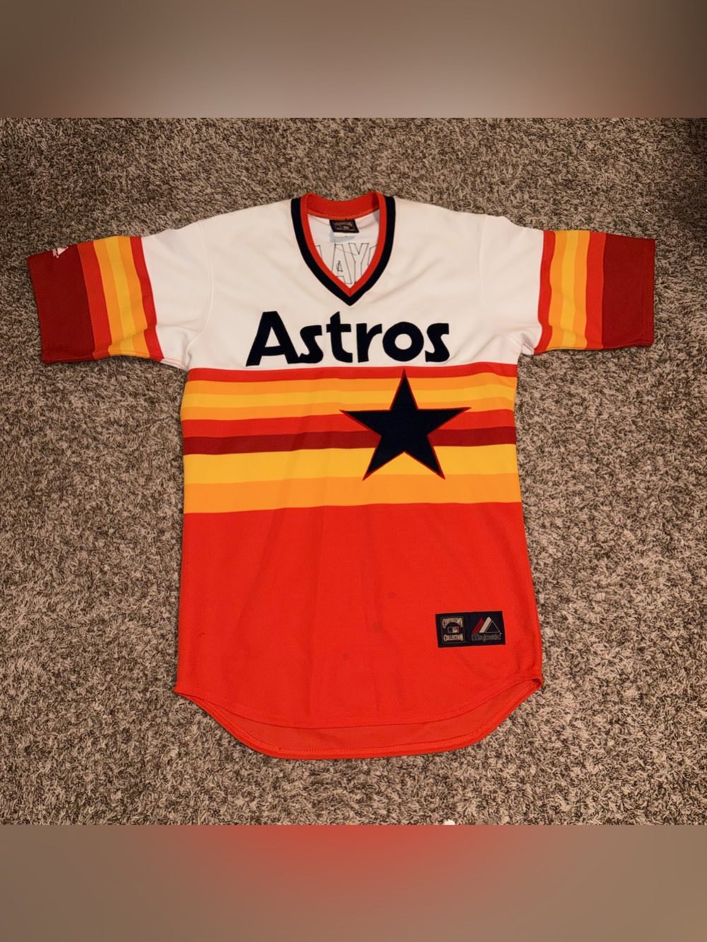 Houston Astros Retro Orange Stripe Jersey size M